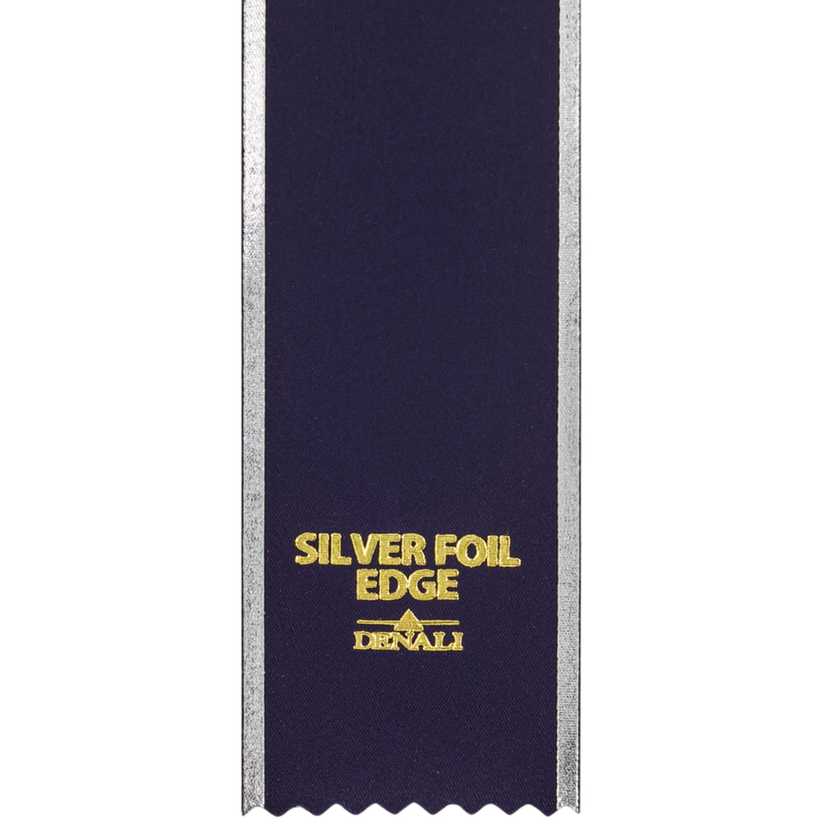 Style 290 Silver Foil Edge Badge Ribbon [1 5/8&quot;]