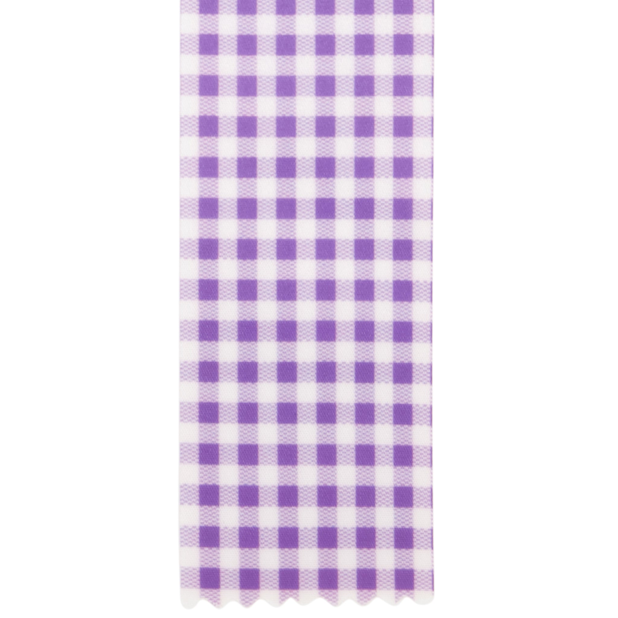 1'' Wide Purple and White Checkered Ribbon, Cotton Selling Per